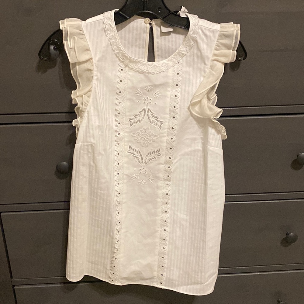 Coach ruffle blouse